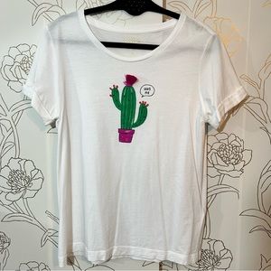 Kate Spade White Cactus Top